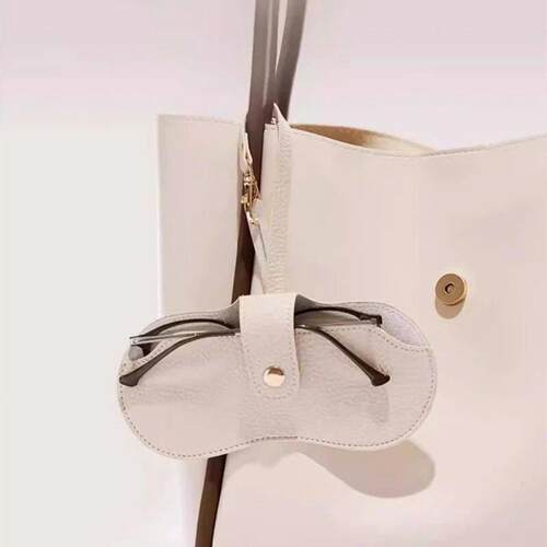 Portable Glasses Bag Soft Leather Sunglasses Pouch Slim Fash