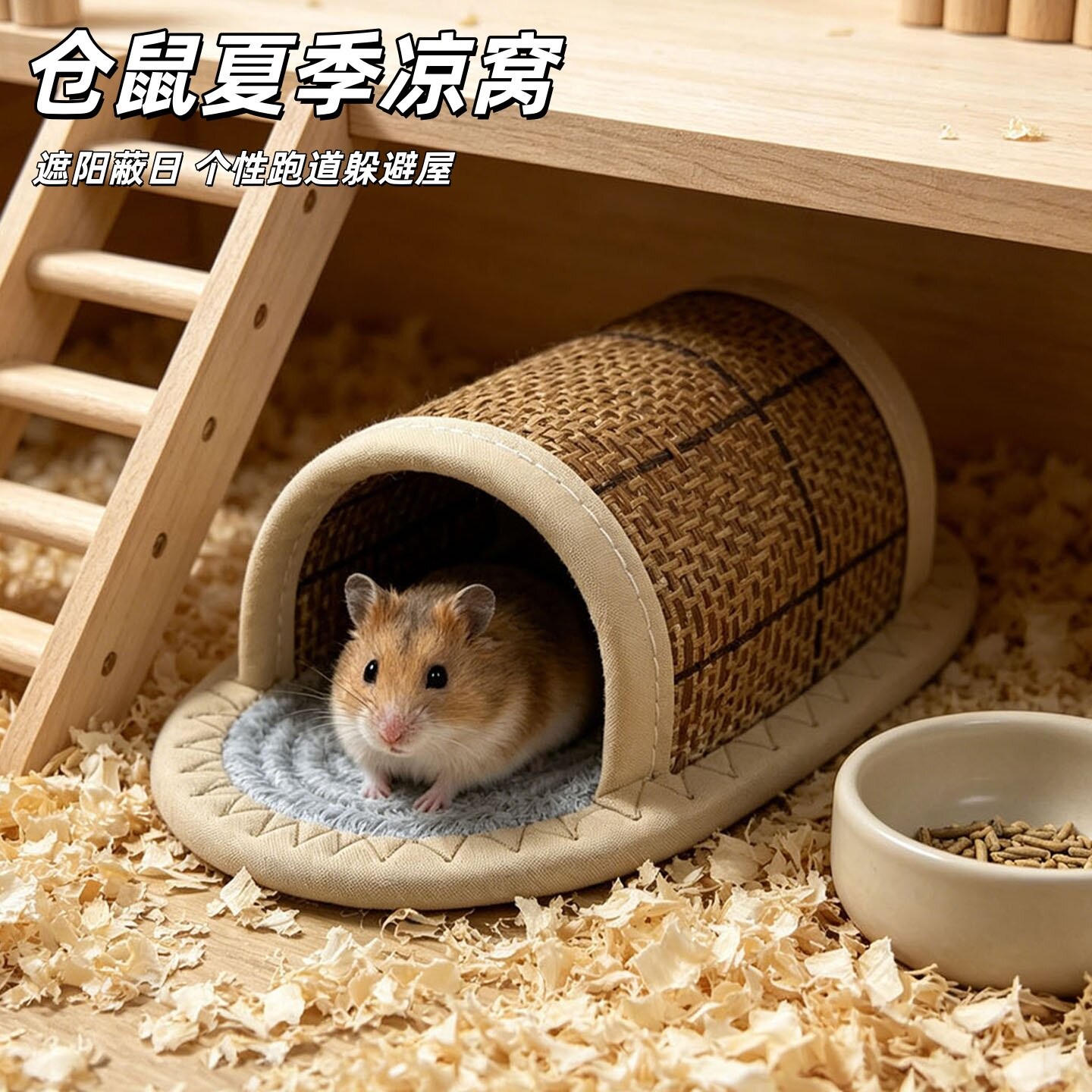 仓鼠夏季隧道窝金丝熊躲避屋散热消暑降温花枝鼠小窝冰屋造景可爱