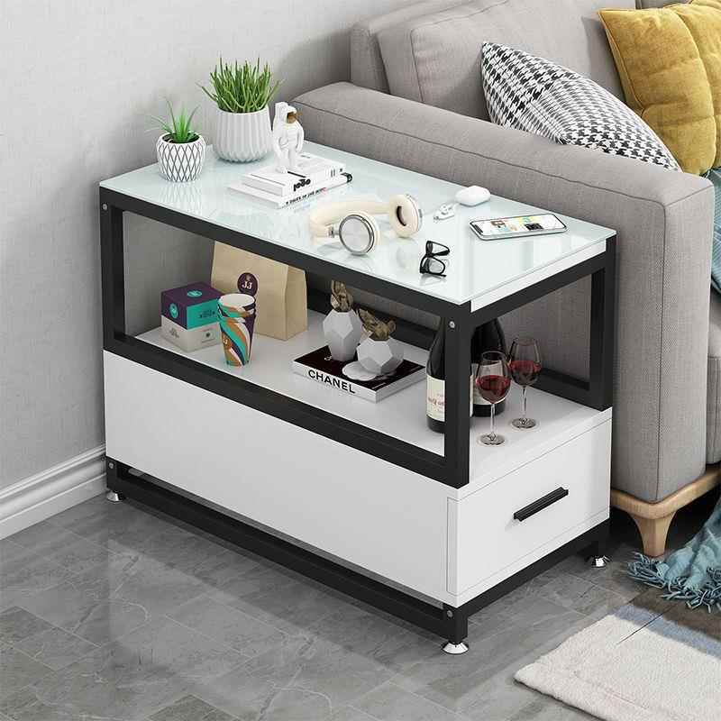 沙发边柜侧边几储物柜边桌简约客厅高柜小茶几窄长可移动角几轻奢