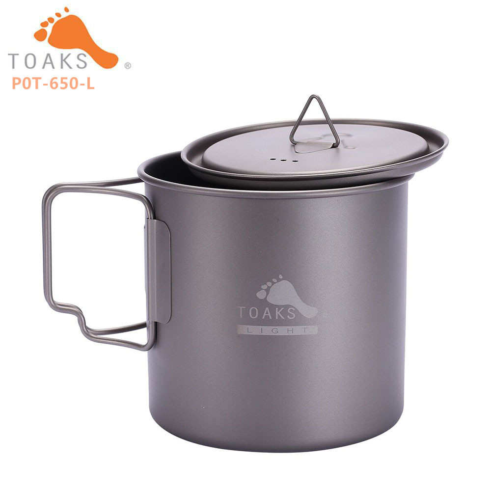 TOAKS千橡树无盖钛杯咖啡杯茶杯便携户外露营餐具水杯 POT-650-L