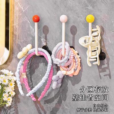Wall-mounted hair accessory organizer for bathroom, includin
