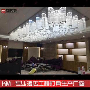 酒店餐厅包间宴会厅灯具会所KTV会议室电梯前厅水晶灯厂家
