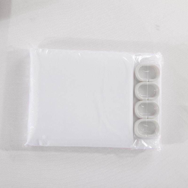 纯白色银灰布艺遮挡帘门帘涤纶布浴帘窗帘背景白坯布衣柜帘防水帘