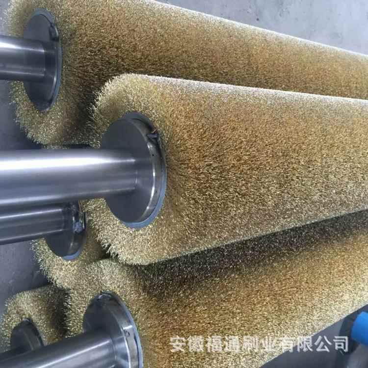 木地板拉钢丝毛刷210滚筒锈毛刷去丝钢刷丝轮刷滚金属除锈抛光辊