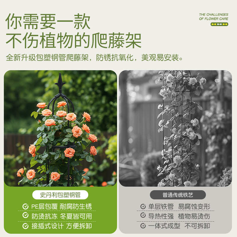 史丹利花架爬藤架藤本月季花蔷薇花铁线莲阳台庭院支架植物攀爬架