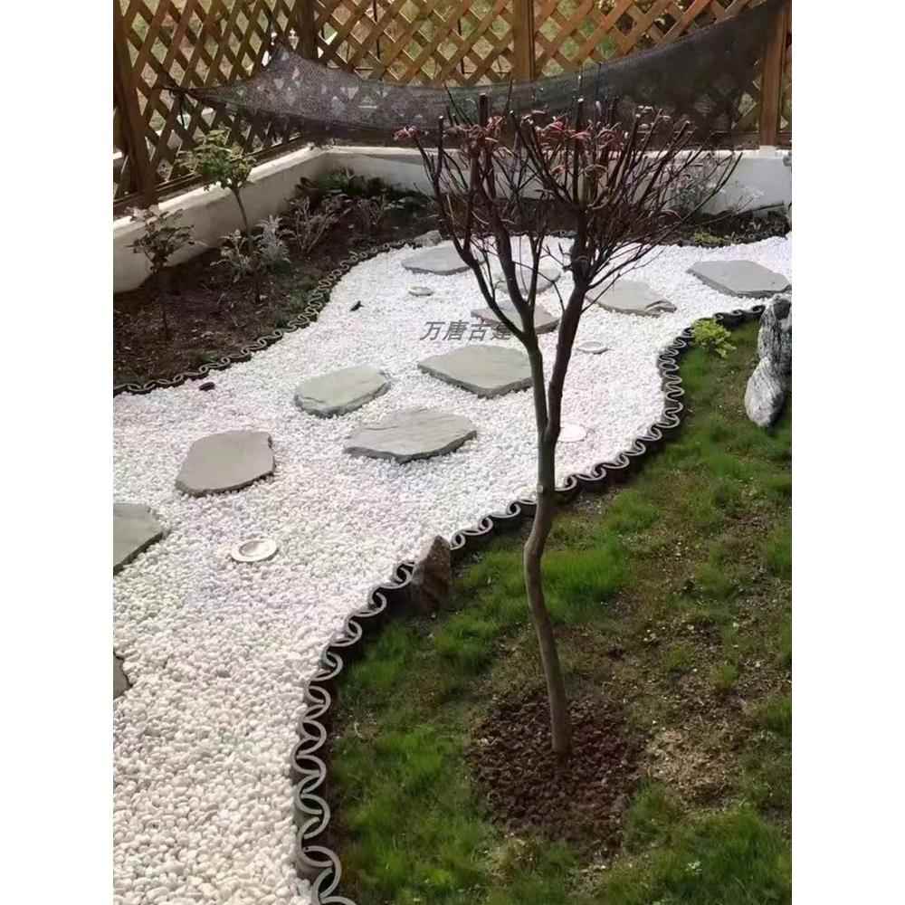 花园围边瓦片装饰立瓦彷古半圆筒瓦小青瓦庭院造景铺地拼花瓦条砖