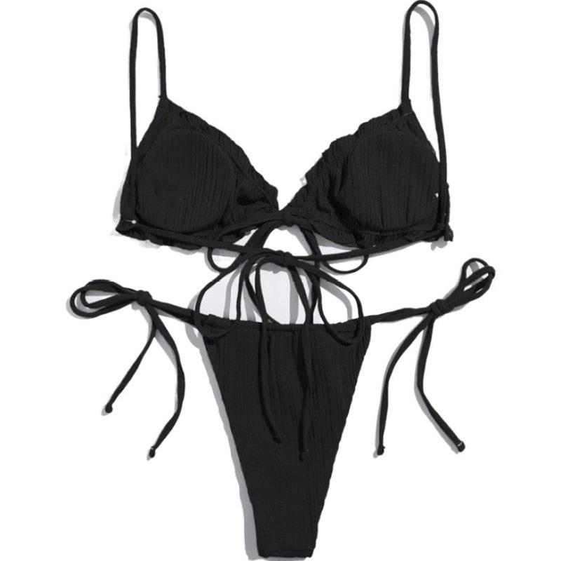 swimsuit color solid sexy bikini womens Swimsuit