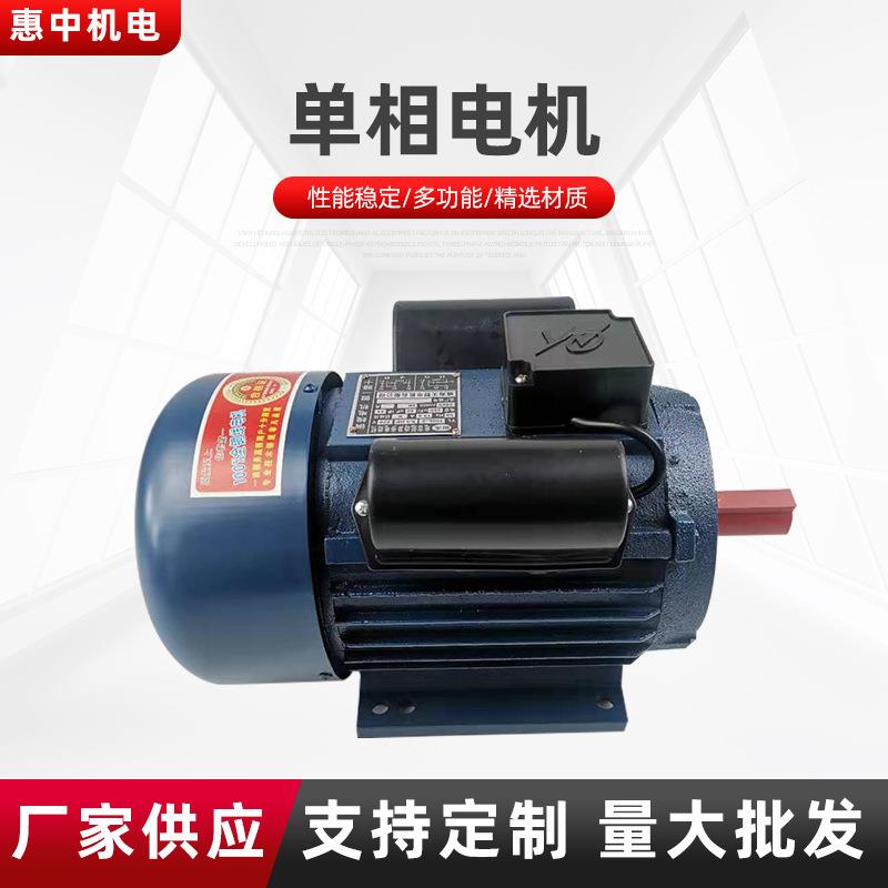 厂家蓝色单相异步电动机 220V大马力电机5.5HP极YL100L-2