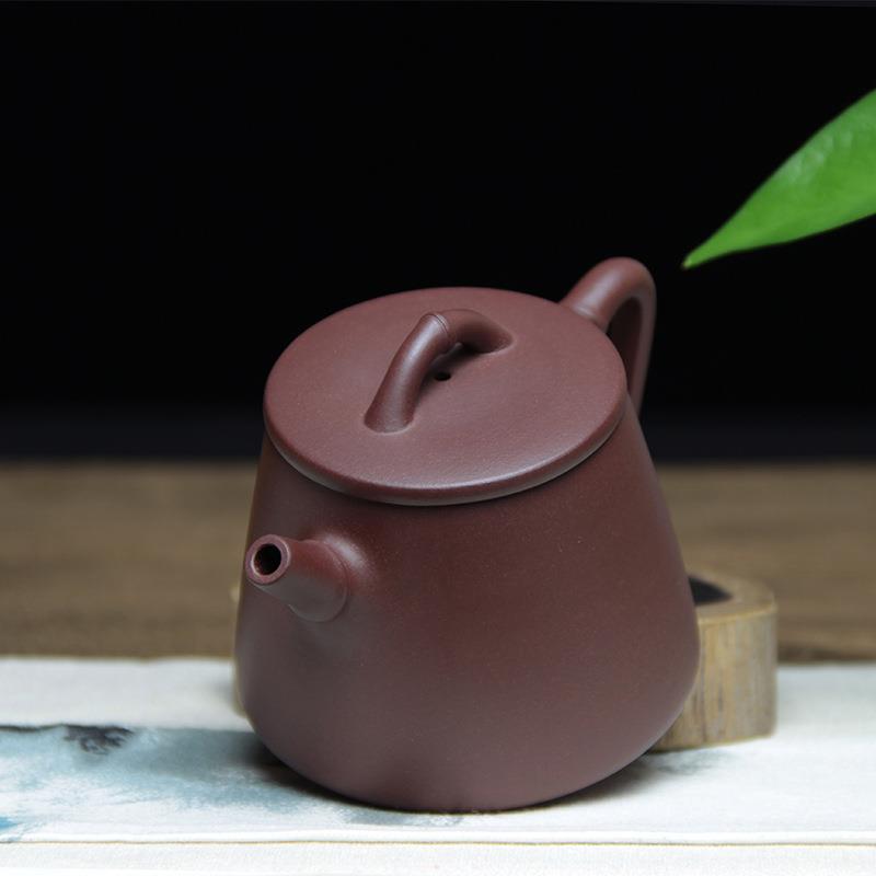 吉品原宜兴大口紫砂壶纯手工原矿紫泥竹节石瓢高石瓢壶家用泡茶壶