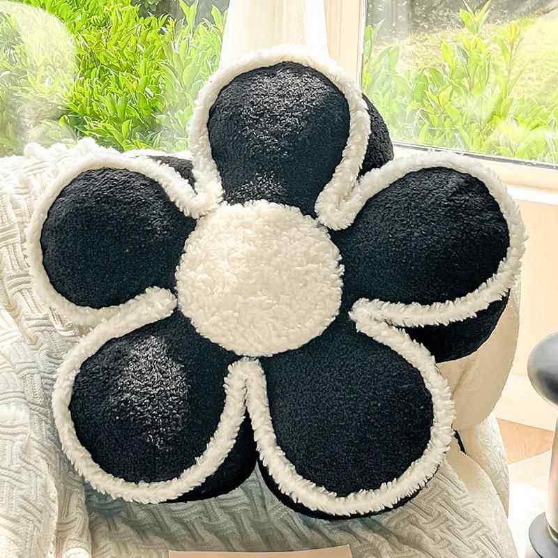 正品ns纯色花朵头客沙发厅抱枕装饰i枕简约五瓣花飘窗榻榻米靠枕