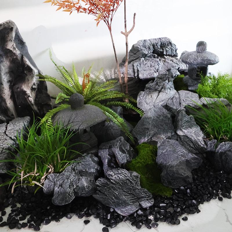 PU泡沫假石头假山造景园林庭院创意仿真景观石道具舞台橱窗装饰