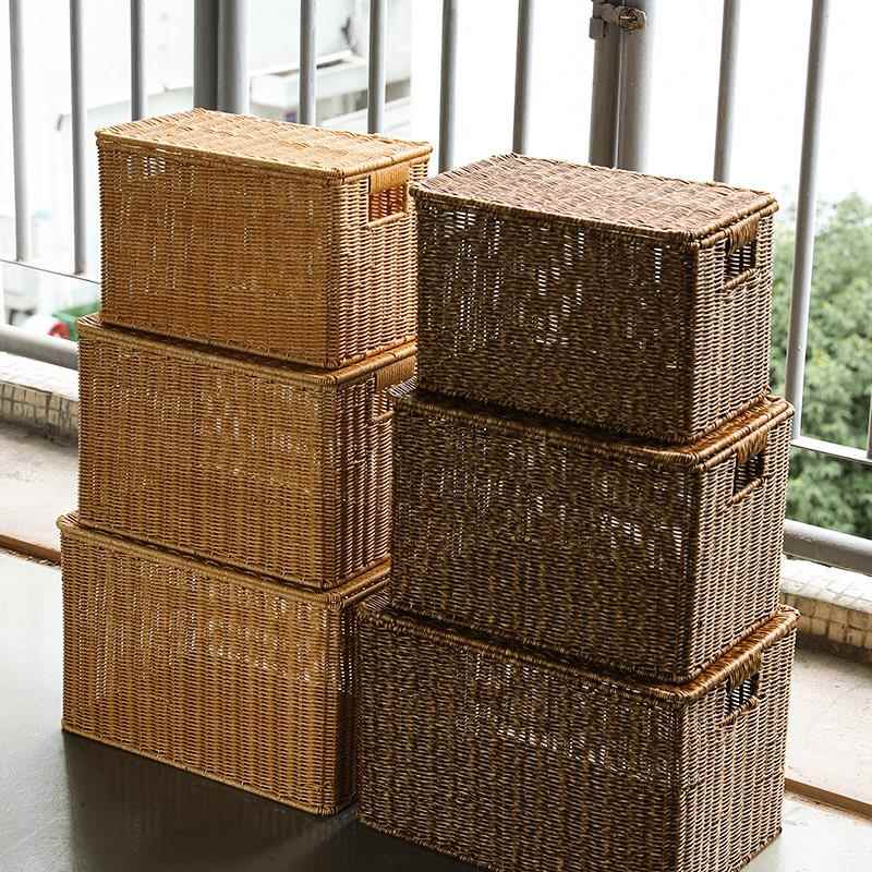 塑料编收纳箱子有盖 家用整理箱衣柜储物箱内衣收纳 后备箱杂物筐