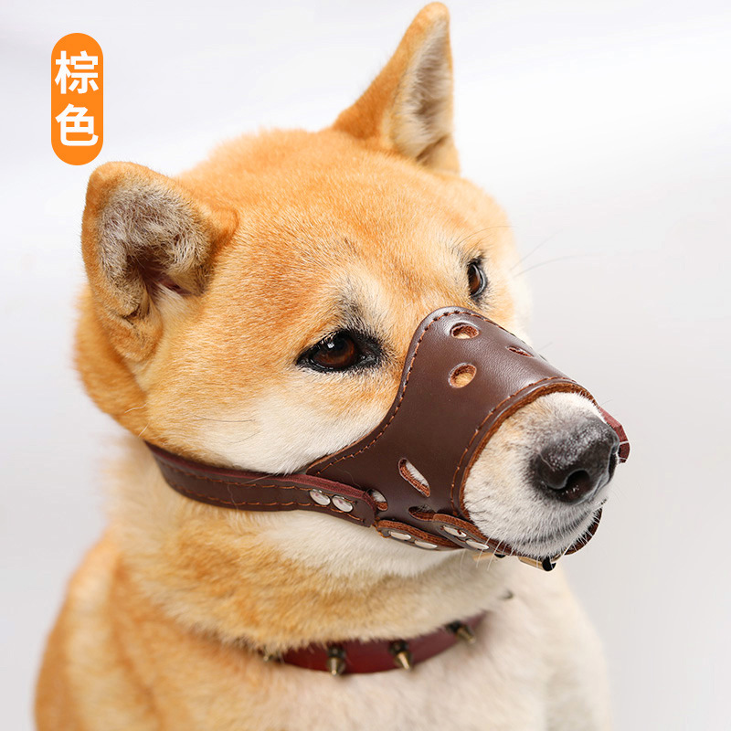 PU狗嘴套宠物狗嘴套防咬防叫口罩中大型犬止吠器防乱吃金毛萨摩耶