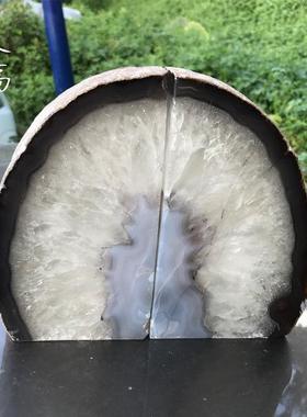 PGJJ-000现代约间简天然瑙玛房石书立书档书靠创意样板书软装书档