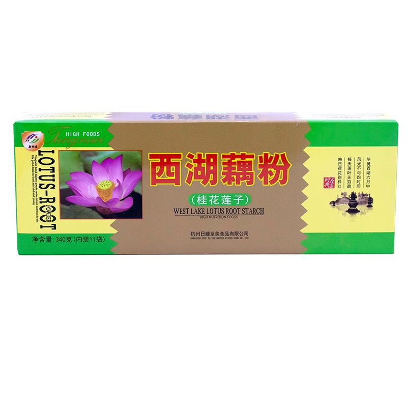 唐纳兹盒西湖藕粉340g实惠装桂花莲子加粉冲钙饮超市送藕礼