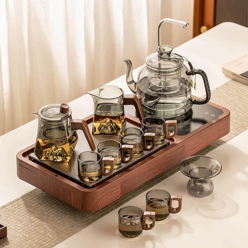 全自动茶盘套装黑晶炉煮茶泡茶家用客厅智能恒温茶台茶具套组