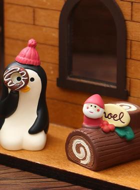 Zakka可爱手工摆件圣诞老人圣诞装饰桌面微景观树脂小摆件工艺品