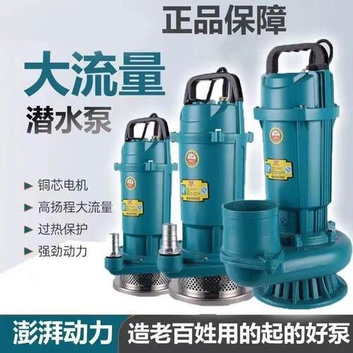 潜水泵2EHX2v电动抽水农机家抽水泵3用寸04寸6寸高扬程用灌溉清水