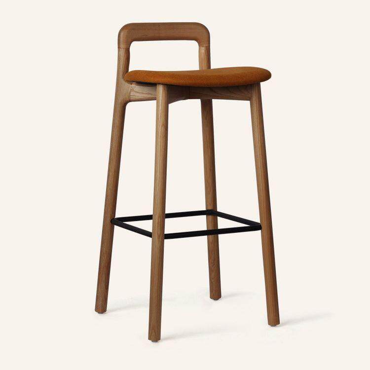简约北欧现代实木吧椅高脚凳子设计师创意时尚酒吧椅岛台怀旧复古