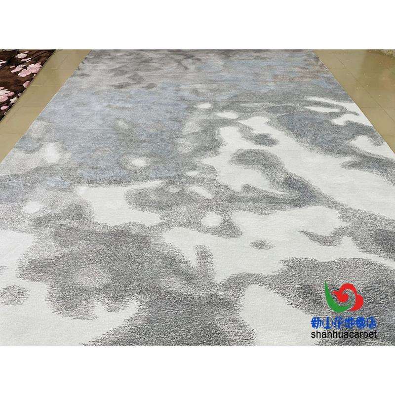 新中式抽象水墨画样板房客厅茶几沙发地毯大厅接待室贵宾室会议室