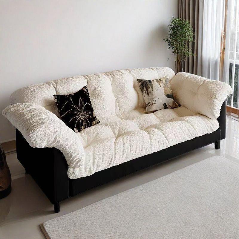 意式极简布艺沙发客厅家用双人小户型门市公寓出租房用大三人沙发