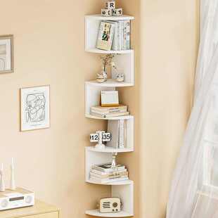 墙角置物架转角拐角免打孔墙上书架厨房三角柜收纳架卧室墙壁搁板