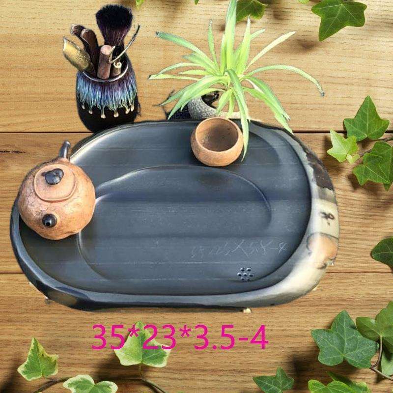 歙砚原石材料简约茶盘吸水小号茶海家用中式厂家直销轻奢茶台