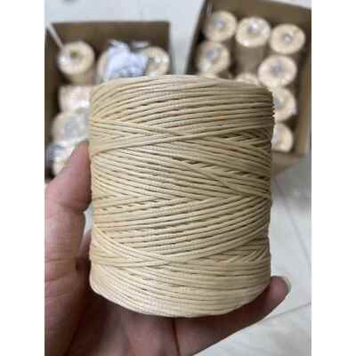 高级蜡线米黄色210D皮鞋皮包手工编织扁腊线手缝方向盘线皮套针线