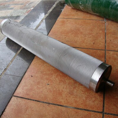 碳钢镀锌不锈钢无动力托辊主从z动压花头尾轮包胶滚筒从动主动滚