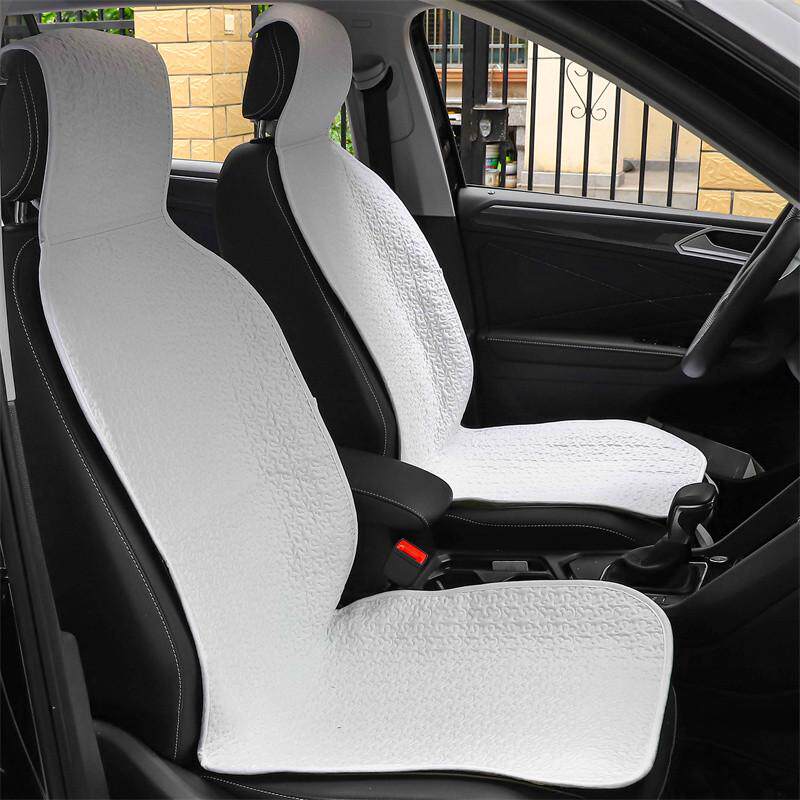 汽车坐垫纯棉布艺纯色座垫车内座椅套简约后排四季通用男士舒适垫