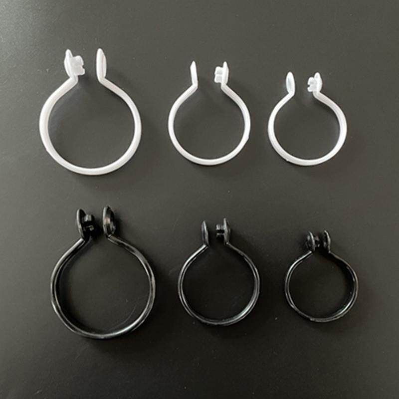 窗帘环挂环塑料开口环窗帘扣吊环加厚静音窗帘杆环活扣环厂家直销