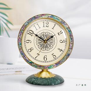简现代轻奢座钟约时尚 书饰坐钟F97M966H摆房卧 台钟家用客厅玄关装