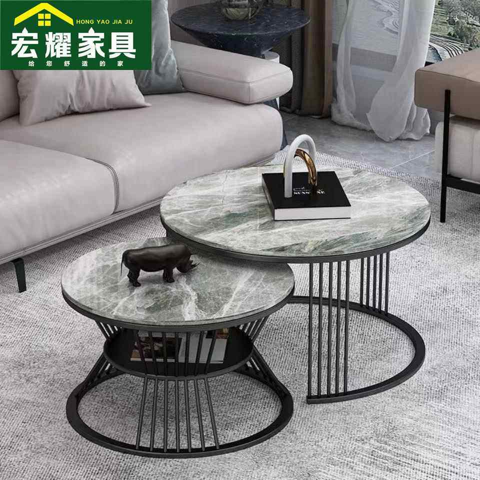 意式轻奢岩板茶几客厅家用带抽屉茶几办公室创意可伸缩双层茶几,住宅家具,茶几,淘宝优惠券,粉丝福利购,淘宝优惠卷