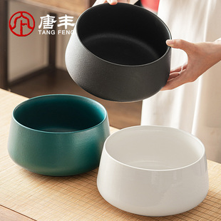 粗陶茶洗特大号磨砂家用洗茶杯洗茶器水盂茶海茶渣缸功夫茶具配件
