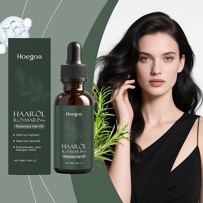 HOEGOA Rosemary Hair Oil - Refreshing, Non-Greasy, Smooths H