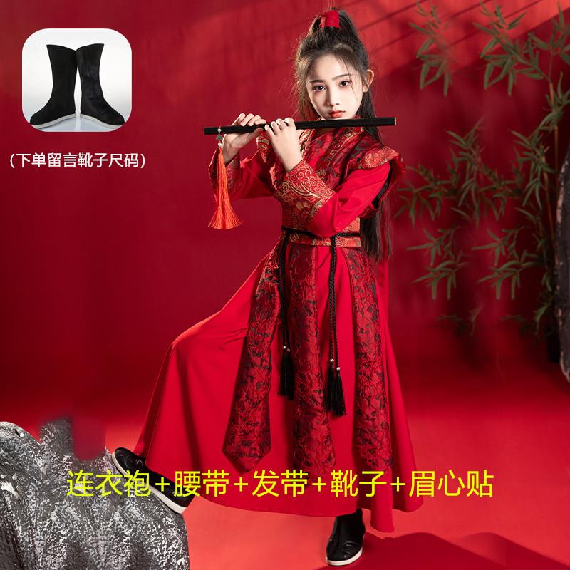 正品儿童服代汉女孩花木兰Cos服表装仙女风格女孩剑飞鱼装骑士古图片