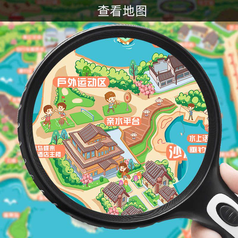 放大镜1000倍高清60倍100维修古玩珠宝鉴定便携式带led灯老人阅读