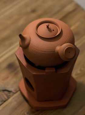 潮超薄朱工泥銚复古夫茶39032烧水壶红泥壶手工煮水壶炭炉砂煮州