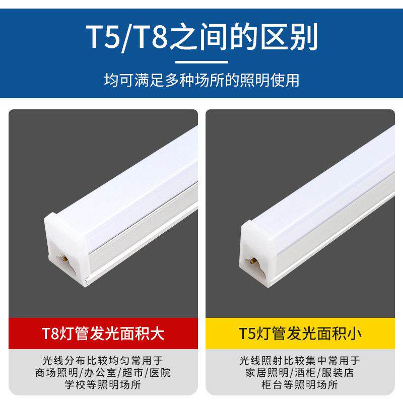 T8灯管1米2超亮 LEDT5一体化灯管 节能全套led灯管厂房用日光灯