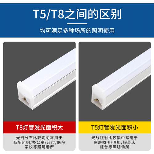 T8灯管1米2超亮 LEDT5一体化灯管 节能全套led灯管厂房用日光灯