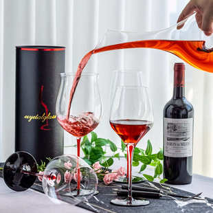 手工水晶杯手工杯红酒杯波尔多勃艮第高脚杯大号葡萄酒杯桶装