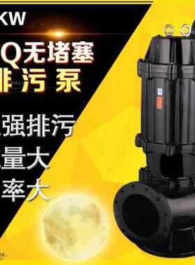 QW高扬程潜水污水电泵60米无堵塞30吨水泵寿命长久