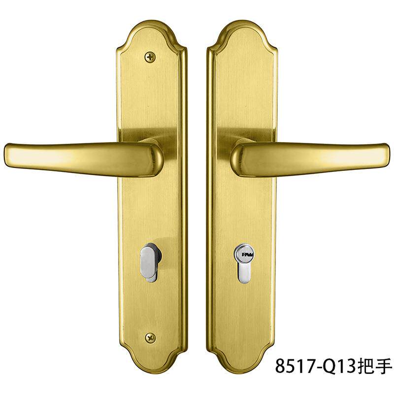 大门锁不锈钢执手锁家用安全房门实木门防盗门锁铝合金现代简约风