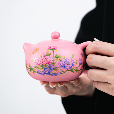 粉莲紫砂手工西施茶壶女士专用功夫茶具家用泡茶壶单壶