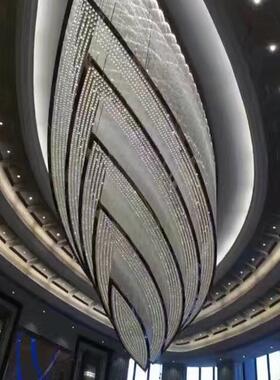 吊售楼部大灯宴非灯标会工程酒店大堂水晶沙盘吸顶灯大UON型水晶