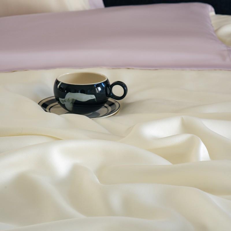 A类母兰婴级高100精QXR天丝端刺四件套夏季冰丝床单被套床绣笠款4