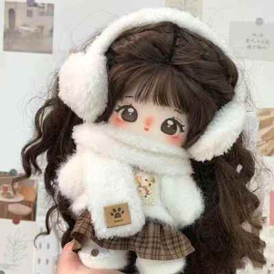棉花娃娃正版公仔女20cm长发棉娃便宜又好看送女孩子闺蜜新年生日
