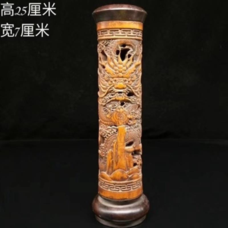 古玩杂件复古做旧古玩工艺品礼厂家直销收藏龙行天下香筒