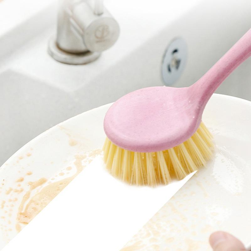 Dishwashing Brush, Long Handle Non-Greasy No Dirty Hands Pot