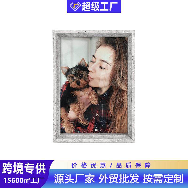美式相框摆台欧式复古相架挂墙实木画框7 8寸婚纱照全家福洗照片